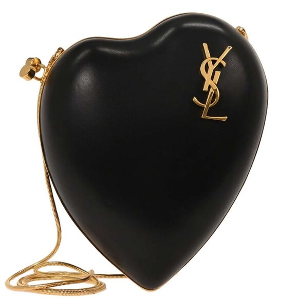 Saint Laurent Black Love Box Clutch Shoulder Bag - Picture 1 of 10